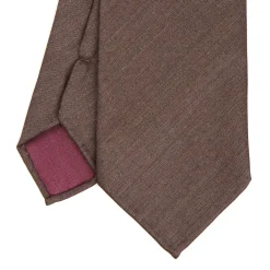 E.Marinella CRAVATTE|Cravatte In Lana E Cashmere|CRAVATTA CLASSICA IN LANA SFODERATA MARRONE BORDEAUX Bicolore