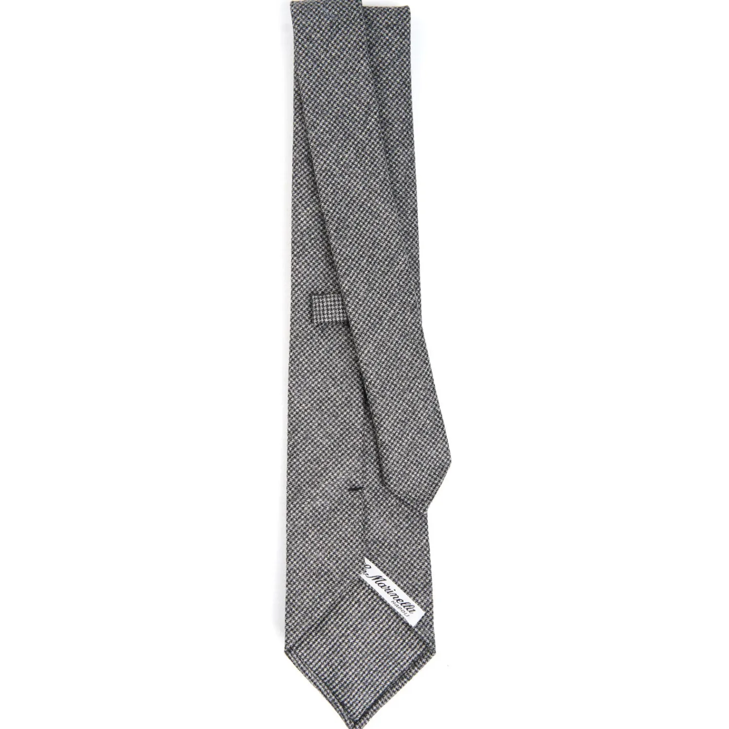 E.Marinella CRAVATTE|Cravatte In Lana E Cashmere|CRAVATTA CLASSICA IN LANA SFODERATA GRIGIO SCURO Pied de poule