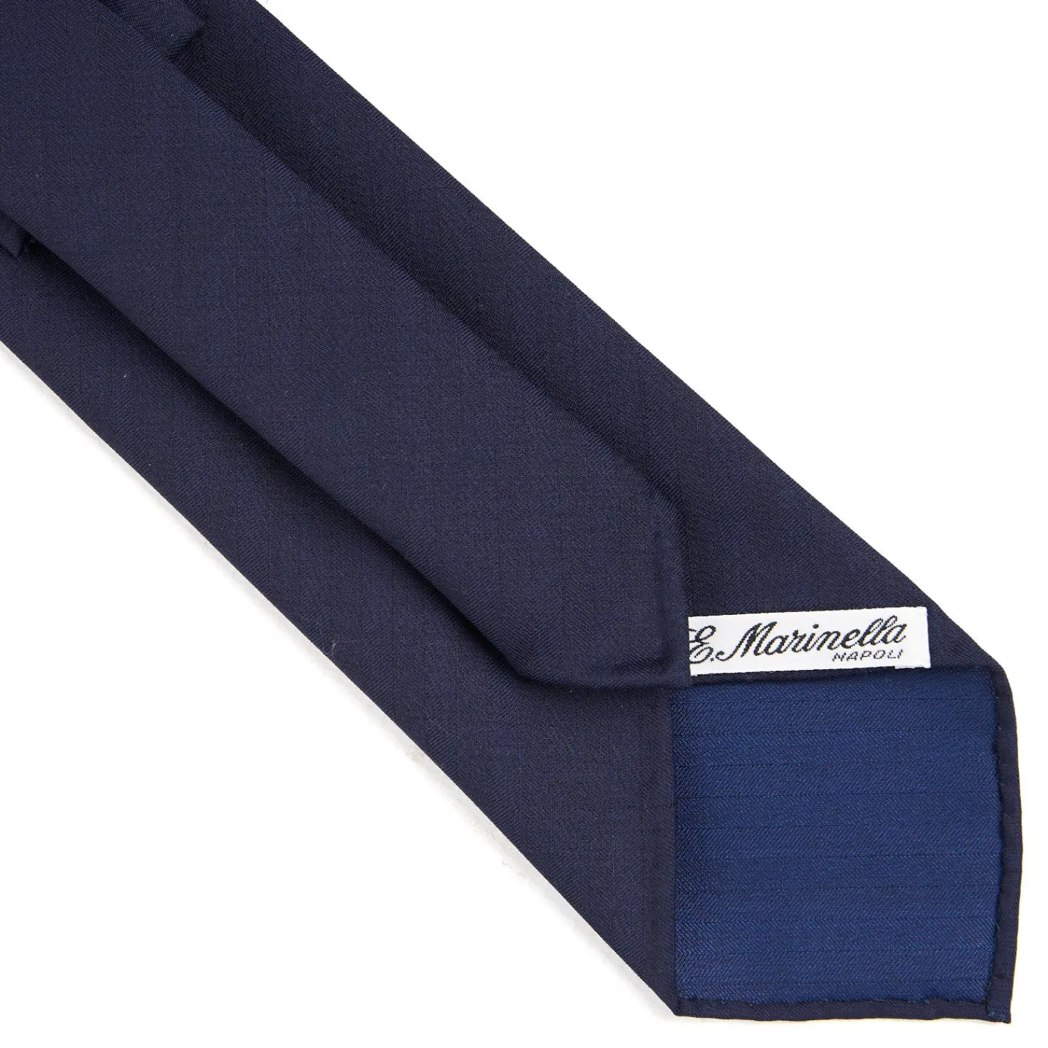 E.Marinella CRAVATTE|Cravatte In Seta Stampata|CRAVATTA CLASSICA IN LANA SFODERATA BLU SCURO BLU Bicolore