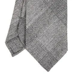 E.Marinella CRAVATTE|Cravatte In Seta Stampata|CRAVATTA CLASSICA IN LANA SFODERATA GRIGIO CHIARO Principe di galles