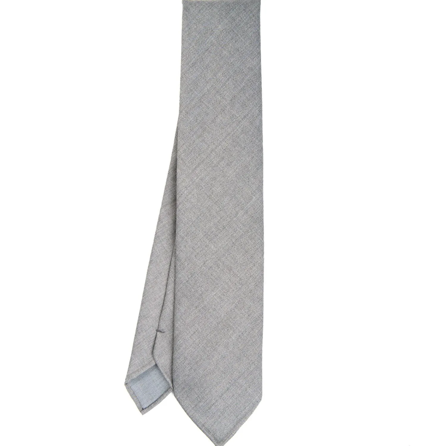 E.Marinella CRAVATTE|Cravatte In Lana E Cashmere|CRAVATTA CLASSICA IN LANA SFODERATA GRIGIO CHIARO Bicolore