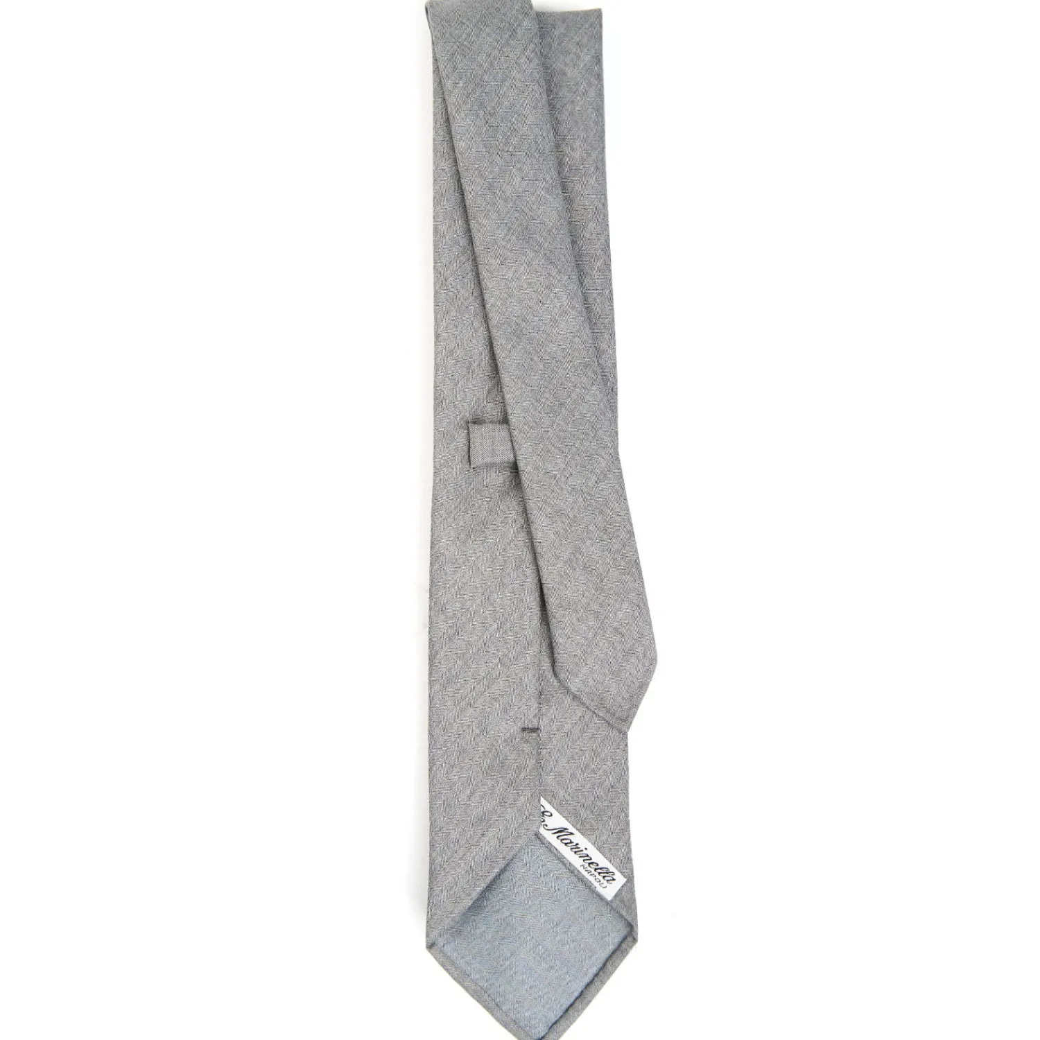 E.Marinella CRAVATTE|Cravatte In Lana E Cashmere|CRAVATTA CLASSICA IN LANA SFODERATA GRIGIO CHIARO Bicolore