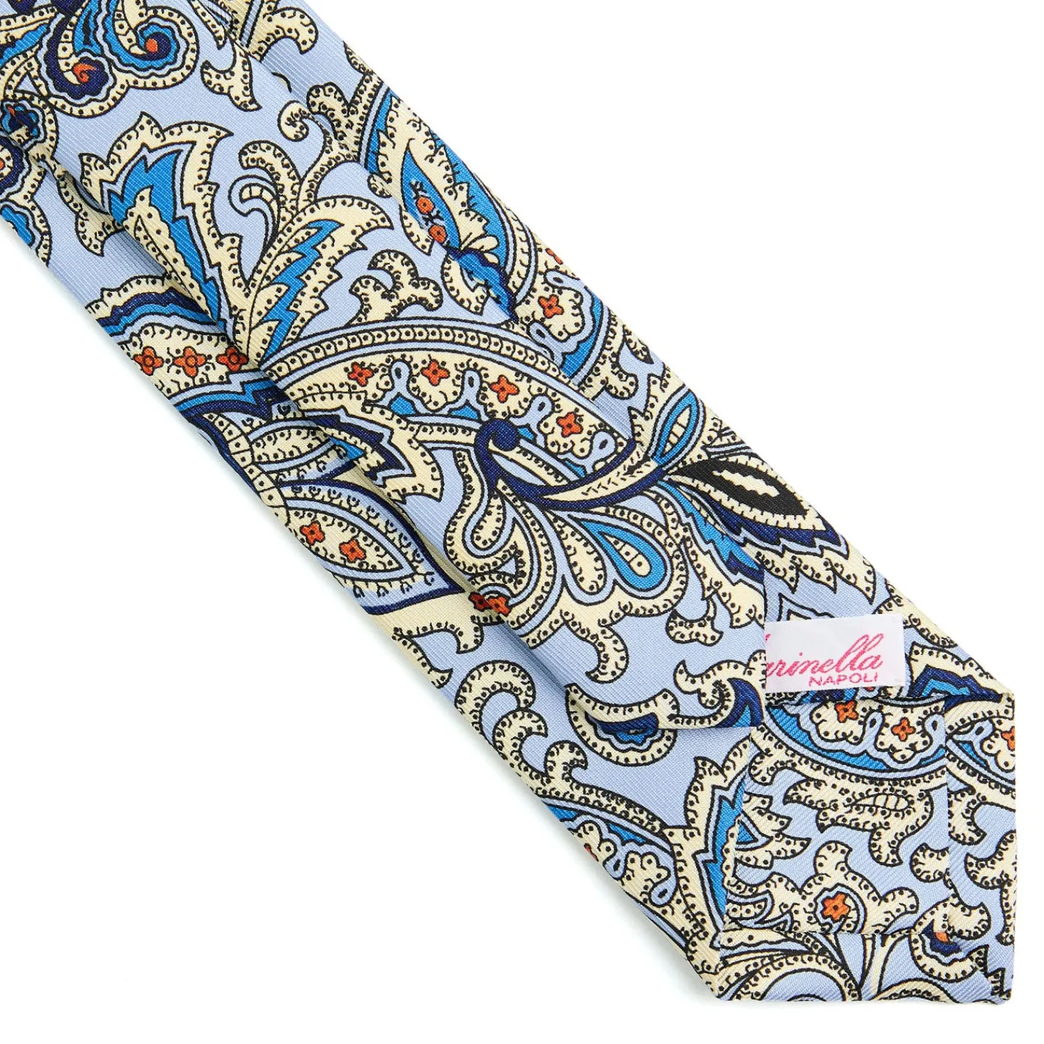 E.Marinella CRAVATTE|CRAVATTA DONNA CLASSICA IN SETA STAMPATA AZZURRA Archivio inspiration