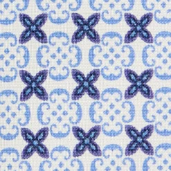 E.Marinella CRAVATTE|CRAVATTA DONNA CLASSICA IN SETA STAMPATA AZZURRA Microfantasia inspirazione foulard