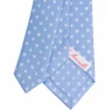E.Marinella CRAVATTE|CRAVATTA DONNA CLASSICA IN SETA STAMPATA AZZURRA Microfantasia fiore
