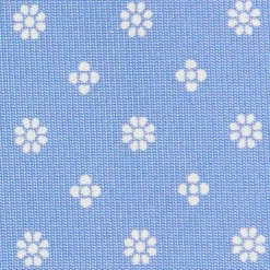 E.Marinella CRAVATTE|CRAVATTA DONNA CLASSICA IN SETA STAMPATA AZZURRA Microfantasia fiore