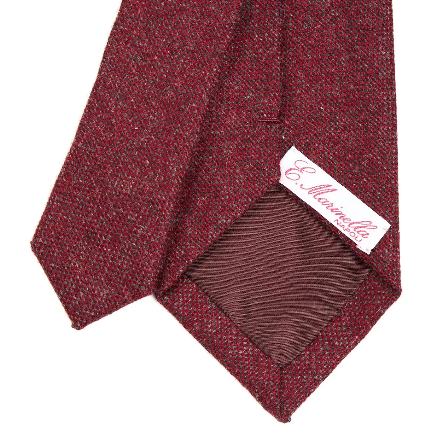 E.Marinella CRAVATTE|CRAVATTA DONNA IN LANA BORDEAUX Tinta unita
