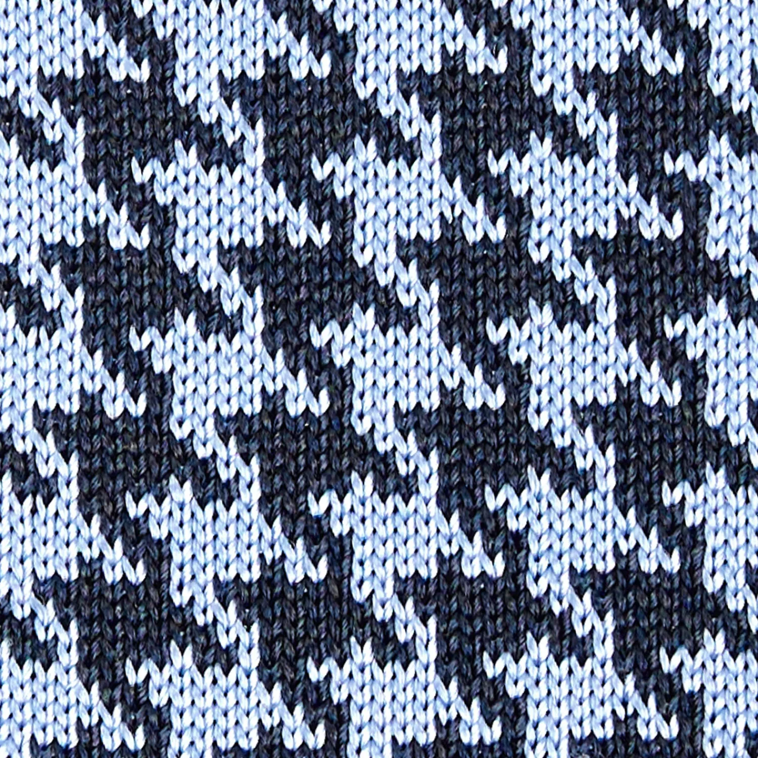 E.Marinella CRAVATTE|CRAVATTA DONNA TRICOT IN SETA AZZURRA Pied de poule