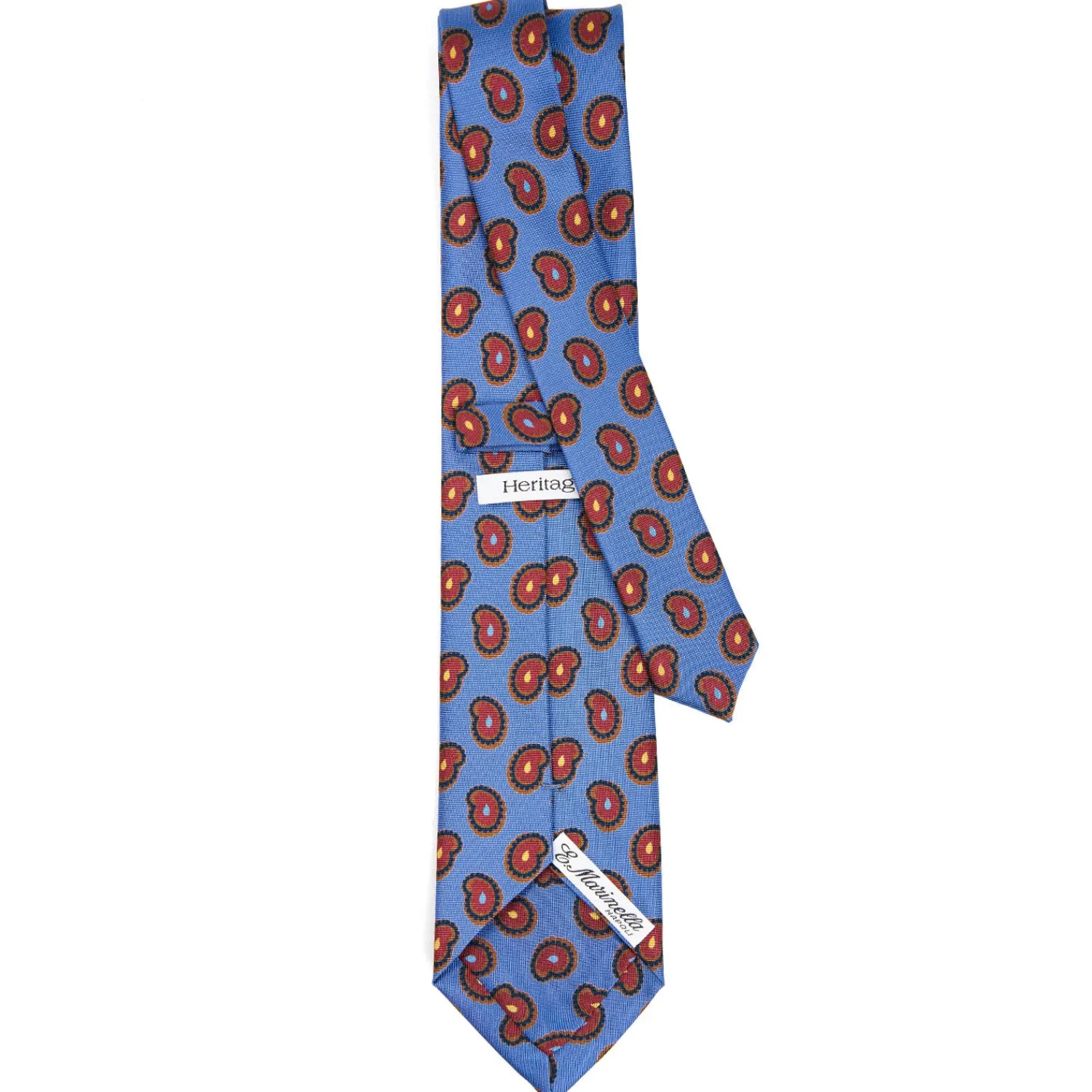 E.Marinella CRAVATTE|Cravatte Collezione Heritage|CRAVATTA IN SETA AZZURRO POLVERECollezione heritage
