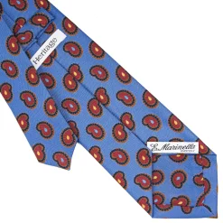 E.Marinella CRAVATTE|Cravatte Collezione Heritage|CRAVATTA IN SETA AZZURRO POLVERECollezione heritage