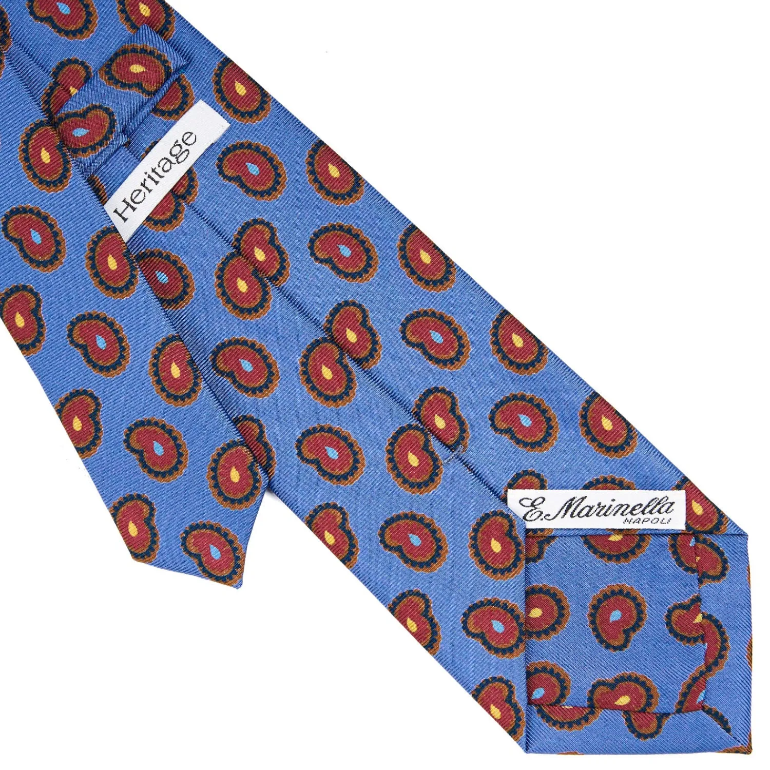 E.Marinella CRAVATTE|Cravatte Collezione Heritage|CRAVATTA IN SETA AZZURRO POLVERECollezione heritage