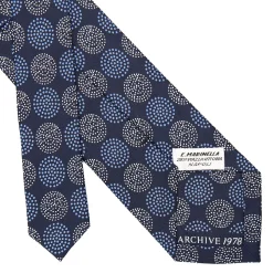 E.Marinella CRAVATTE|Cravatte Collezione Archivio|CRAVATTA IN SETA BLU Collezione archivio anno 1978