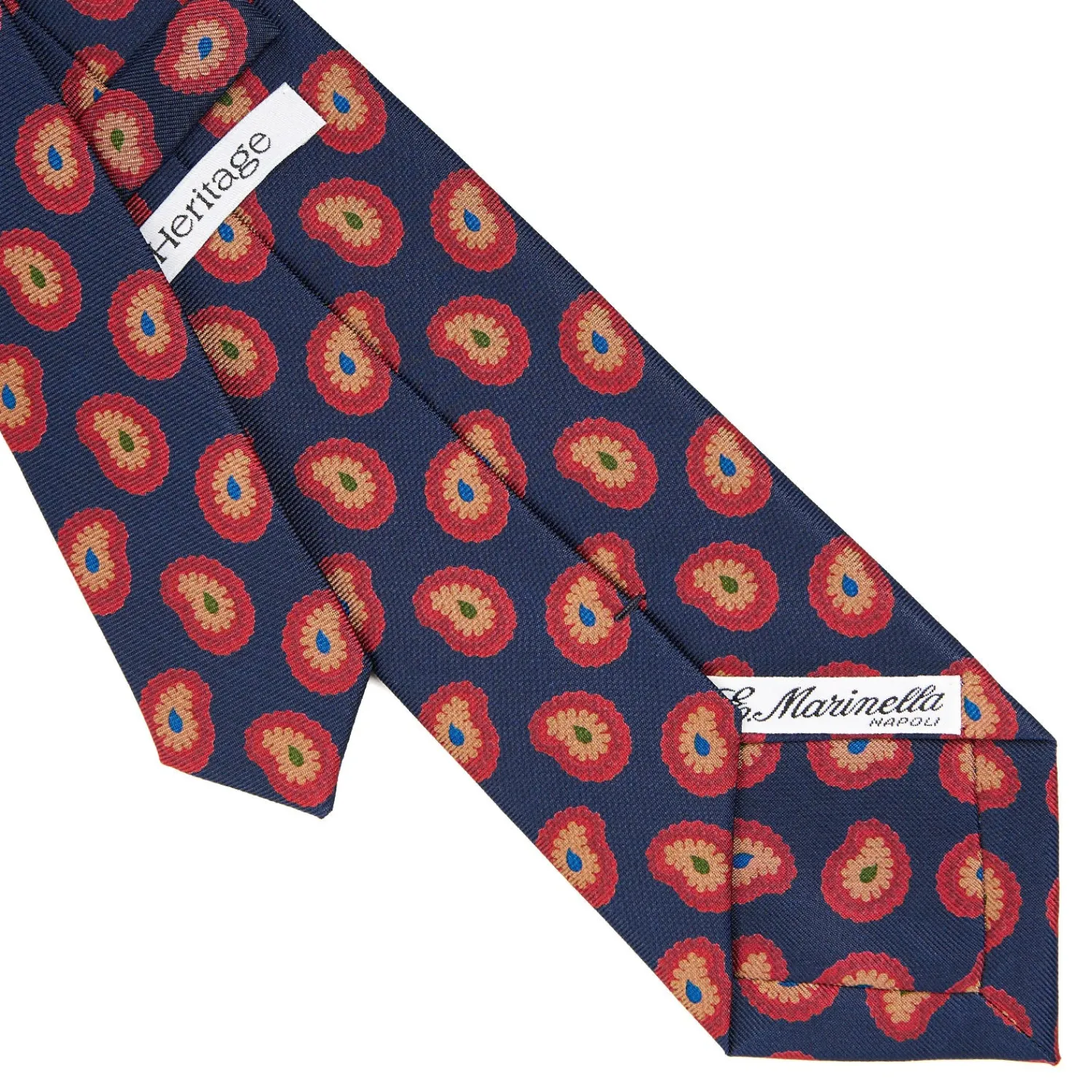 E.Marinella CRAVATTE|Cravatte Collezione Heritage|CRAVATTA IN SETA BLU SCUROCollezione heritage