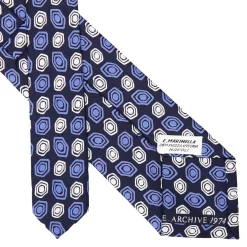 E.Marinella CRAVATTE|Cravatte Collezione Archivio|CRAVATTA IN SETA BLU SCURO Collezione archivio anno 1974