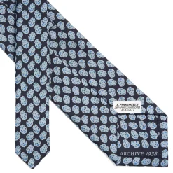 E.Marinella CRAVATTE|Cravatte Collezione Archivio|CRAVATTA IN SETA BLU SCURO Collezione archivio anno 1938