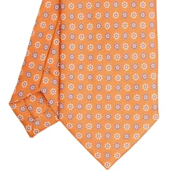 E.Marinella CRAVATTE|CRAVATTA IN SETA E ORANGE FIBER ARANCIONE Collezione orange fiber