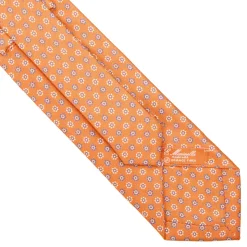 E.Marinella CRAVATTE|CRAVATTA IN SETA E ORANGE FIBER ARANCIONE Collezione orange fiber