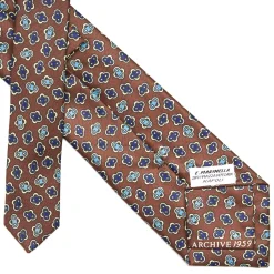 E.Marinella CRAVATTE|Cravatte Collezione Archivio|CRAVATTA IN SETA MARRONE SCURO Collezione archivio anno 1959