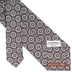 E.Marinella CRAVATTE|Cravatte Collezione Archivio|CRAVATTA IN SETA MARRONE SCURO Collezione archivio anno 1985