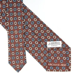 E.Marinella CRAVATTE|Cravatte Collezione Archivio|CRAVATTA IN SETA MARRONE SCURO Collezione archivio anno 1950