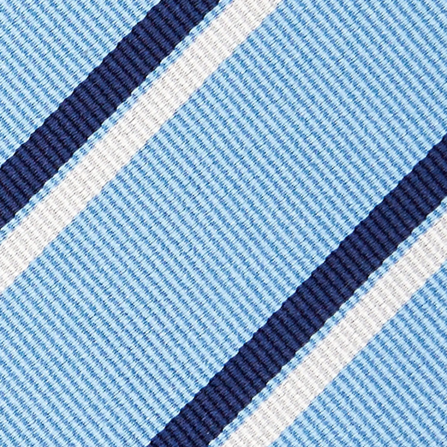 E.Marinella CRAVATTE|Cravatte Regimental E Rigate|CRAVATTA REGIMENTAL IN SETA AZZURRA Righe blu e bianche