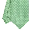 E.Marinella CRAVATTE|Cravatte In Seta Stampata|CRAVATTA SARTORIALE CLASSICA IN SETA VERDE Microfantasia m geometrica