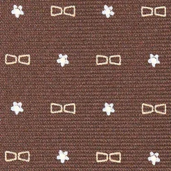 E.Marinella CRAVATTE|Cravatte In Seta Stampata|CRAVATTA SARTORIALE CLASSICA IN SETA MARRONE SCURO x borsalino