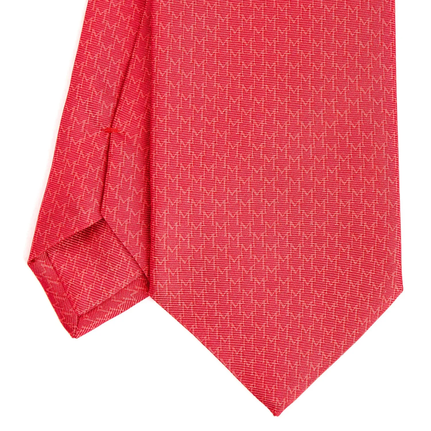 E.Marinella CRAVATTE|Cravatte In Seta Stampata|CRAVATTA SARTORIALE CLASSICA IN SETA ROSSA Microfantasia m geometrica