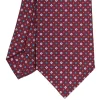 E.Marinella CRAVATTE|Cravatte In Seta Stampata|CRAVATTA SARTORIALE CLASSICA IN SETA BORDEAUX Microfantasia fiore