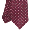 E.Marinella CRAVATTE|Cravatte In Seta Stampata|CRAVATTA SARTORIALE CLASSICA IN SETA BORDEAUX Microfantasia fiore