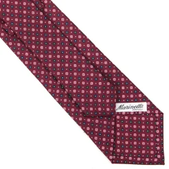 E.Marinella CRAVATTE|Cravatte In Seta Stampata|CRAVATTA SARTORIALE CLASSICA IN SETA BORDEAUX Microfantasia fiore