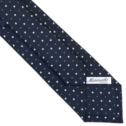 E.Marinella CRAVATTE|Cravatte In Seta Stampata|CRAVATTA SARTORIALE CLASSICA IN SETA BLU SCURO Microfantasia fiore