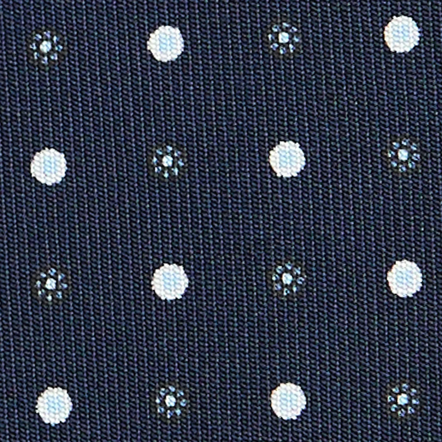 E.Marinella CRAVATTE|Cravatte In Seta Stampata|CRAVATTA SARTORIALE CLASSICA IN SETA BLU SCURO Microfantasia fiore