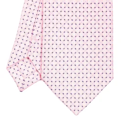 E.Marinella CRAVATTE|Cravatte In Seta Stampata|CRAVATTA SARTORIALE CLASSICA IN SETA ROSA Microfantasia fiore