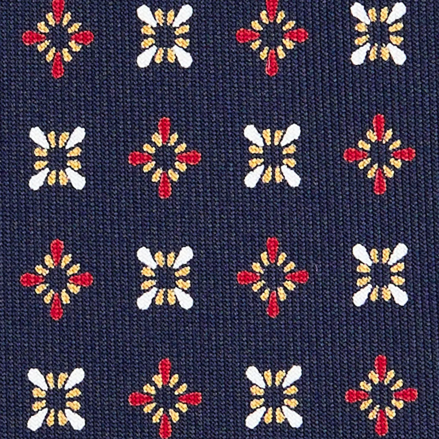 E.Marinella CRAVATTE|Cravatte In Seta Stampata|CRAVATTA SARTORIALE CLASSICA IN SETA BLU SCURO Microfantasia fiore