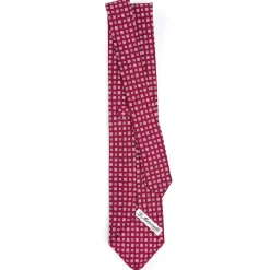 E.Marinella CRAVATTE|Cravatte In Seta Stampata|CRAVATTA SARTORIALE CLASSICA IN SETA FUCSIA Microfantasia fiore