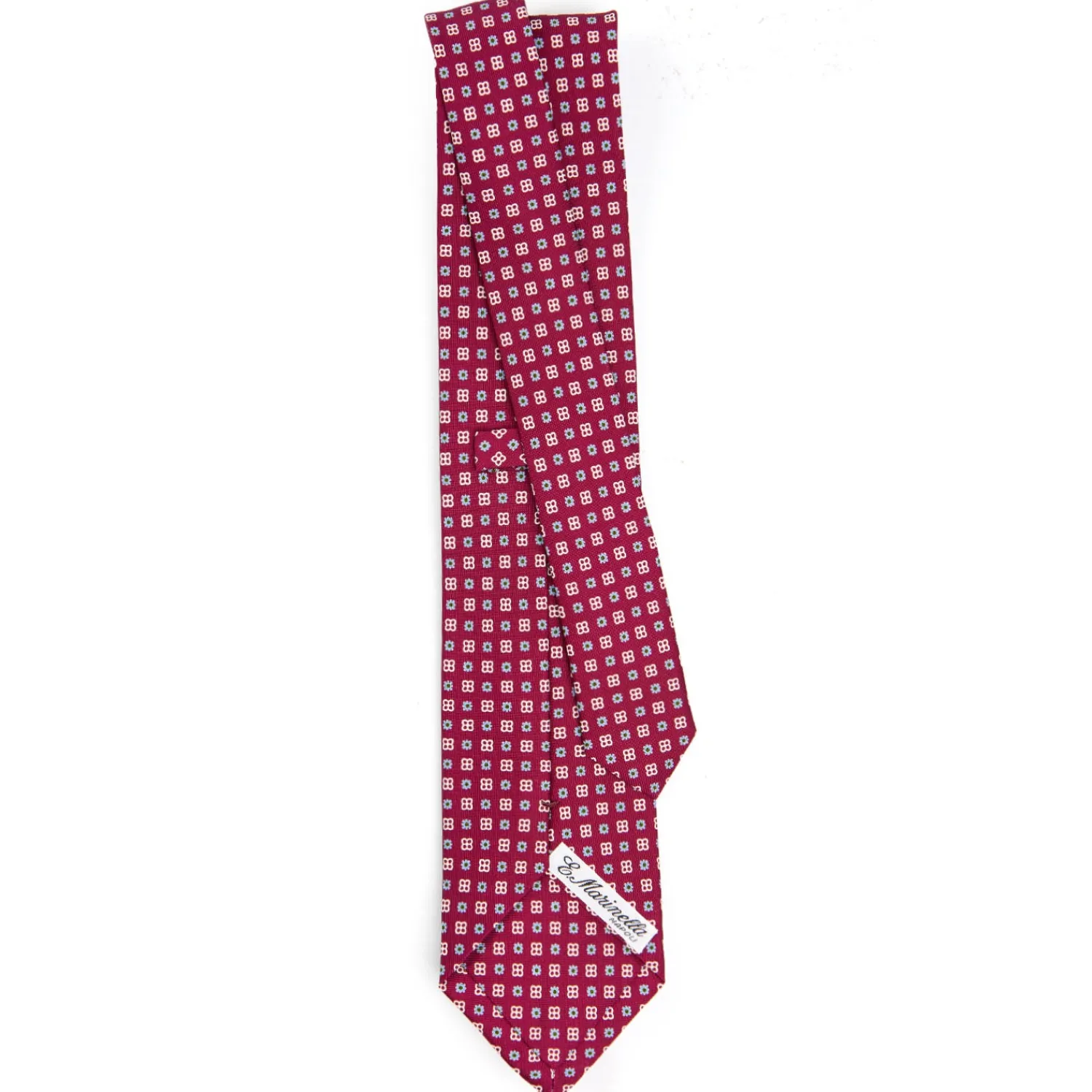 E.Marinella CRAVATTE|Cravatte In Seta Stampata|CRAVATTA SARTORIALE CLASSICA IN SETA FUCSIA Microfantasia fiore