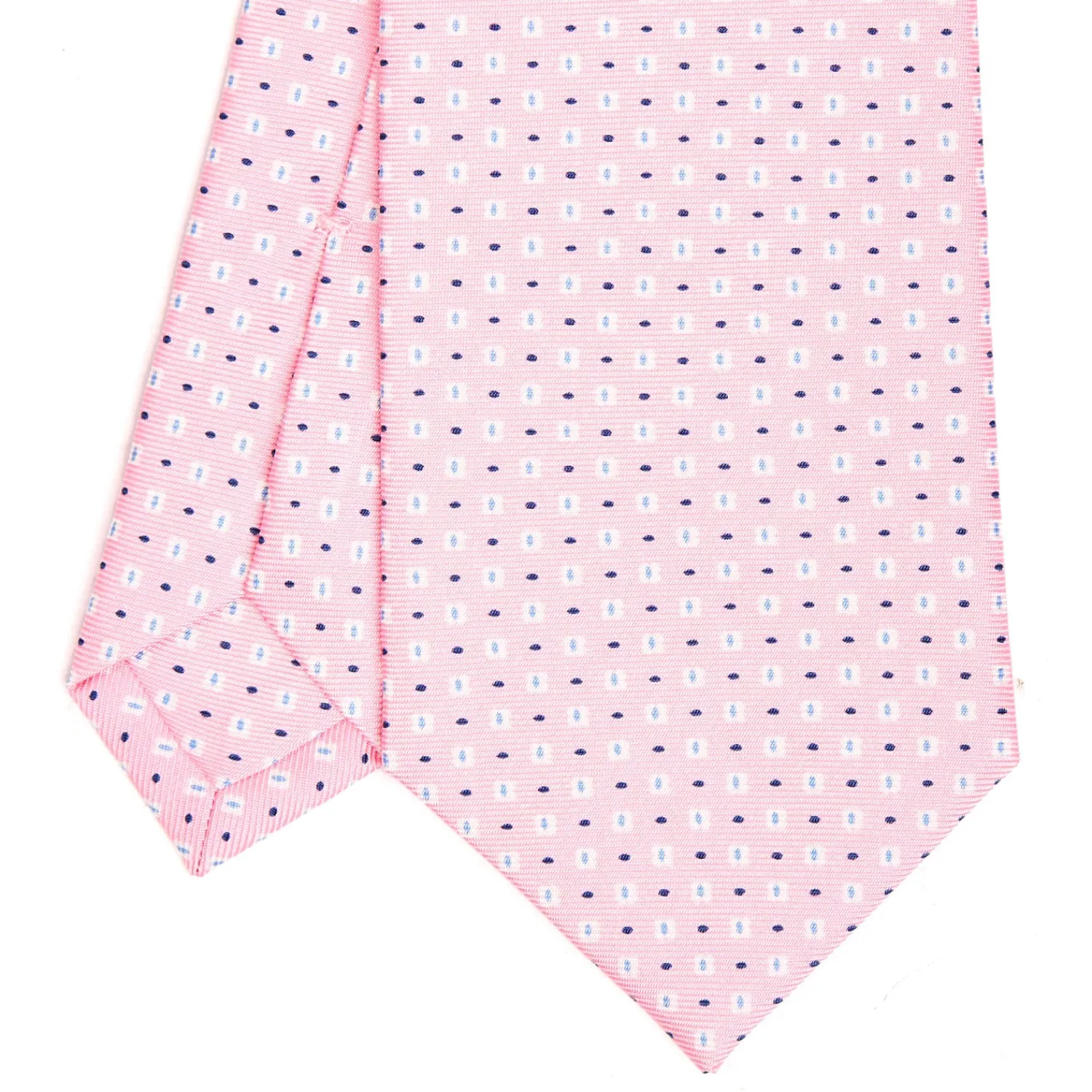 E.Marinella CRAVATTE|CRAVATTA SARTORIALE CLASSICA IN SETA ROSA Microfantasia fiore