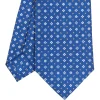 E.Marinella CRAVATTE|Cravatte In Seta Stampata|CRAVATTA SARTORIALE CLASSICA IN SETA BLU Microfantasia fiore