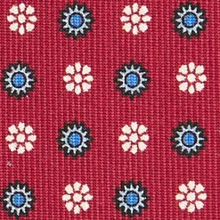 E.Marinella CRAVATTE|Cravatte In Seta Stampata|CRAVATTA SARTORIALE CLASSICA IN SETA BORDEAUX Microfantasia fiore