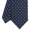 E.Marinella CRAVATTE|Cravatte In Seta Stampata|CRAVATTA SARTORIALE CLASSICA IN SETA BLU SCURO Microfantasia fiore