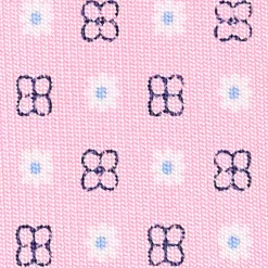 E.Marinella CRAVATTE|Cravatte In Seta Stampata|CRAVATTA SARTORIALE CLASSICA IN SETA ROSA Microfantasia fiore