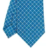 E.Marinella CRAVATTE|Cravatte In Seta Stampata|CRAVATTA SARTORIALE CLASSICA IN SETA BLU MEDIO Microfantasia fiore