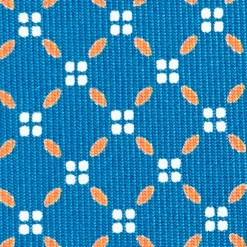 E.Marinella CRAVATTE|Cravatte In Seta Stampata|CRAVATTA SARTORIALE CLASSICA IN SETA BLU MEDIO Microfantasia fiore
