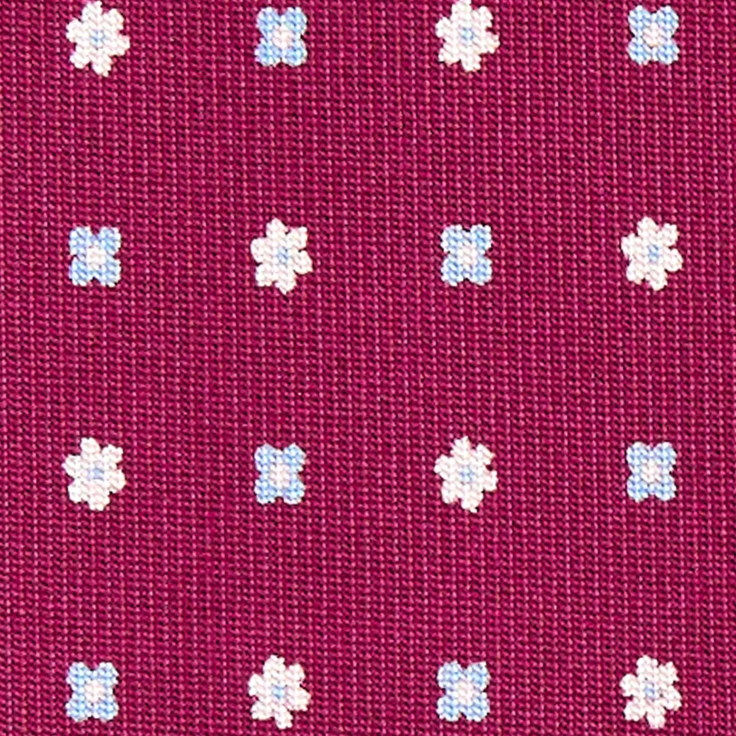 E.Marinella CRAVATTE|Cravatte In Seta Stampata|CRAVATTA SARTORIALE CLASSICA IN SETA BORDEAUX Microfantasia fiore