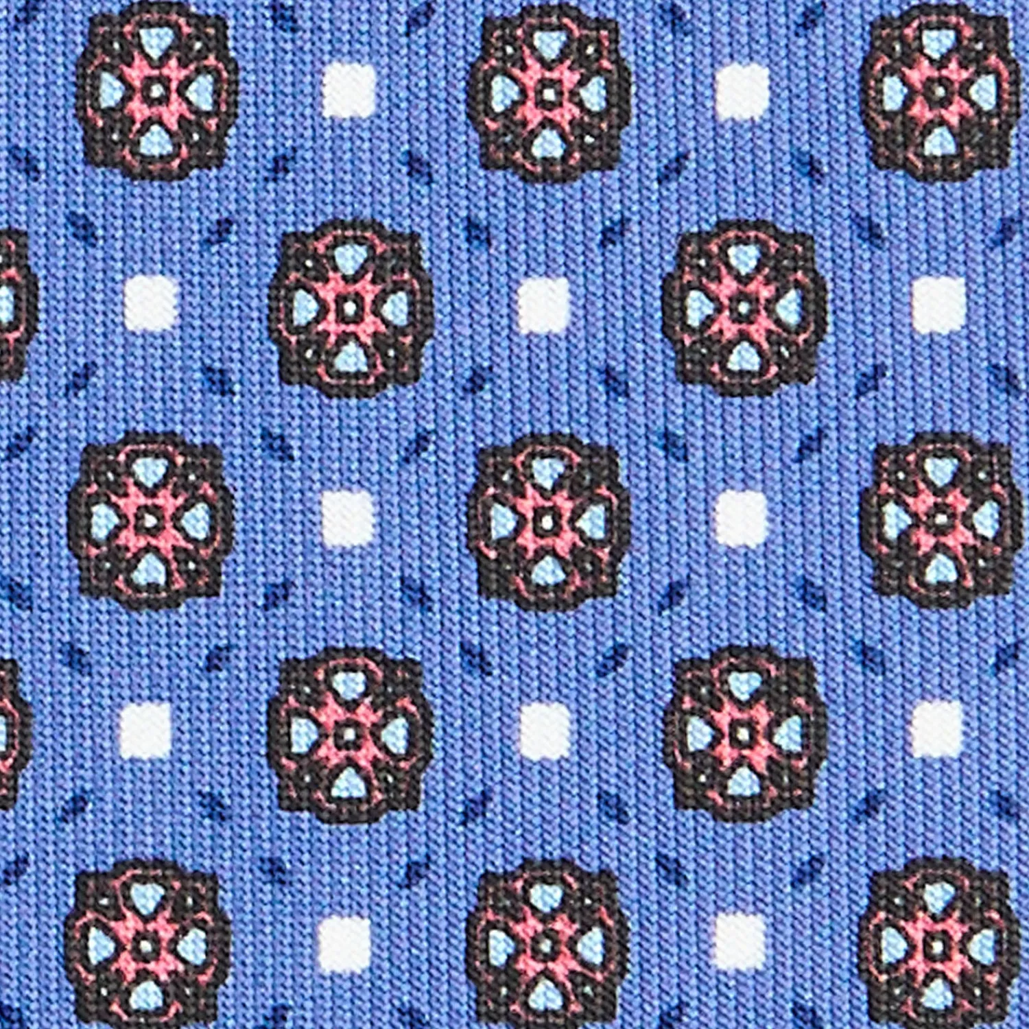 E.Marinella CRAVATTE|Cravatte In Seta Stampata|CRAVATTA SARTORIALE CLASSICA IN SETA AZZURRO POLVERE Microfantasia fiore