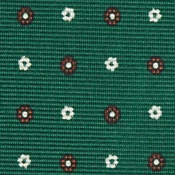 E.Marinella CRAVATTE|Cravatte In Seta Stampata|CRAVATTA SARTORIALE CLASSICA IN SETA VERDE OLIVA Microfantasia fiore