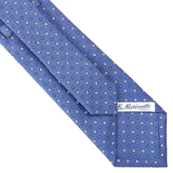E.Marinella CRAVATTE|Cravatte In Seta Stampata|CRAVATTA SARTORIALE CLASSICA IN SETA AZZURRO POLVERE Microfantasia fiore