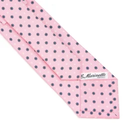E.Marinella CRAVATTE|Cravatte In Seta Stampata|CRAVATTA SARTORIALE CLASSICA IN SETA ROSA Microfantasia fiore