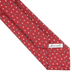 E.Marinella CRAVATTE|Cravatte In Seta Stampata|CRAVATTA SARTORIALE CLASSICA IN SETA BORDEAUX Microfantasia fiore